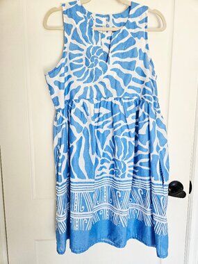 Kaktus Women's Sleevless Cotton Tunic Boho Mini Dress Size M